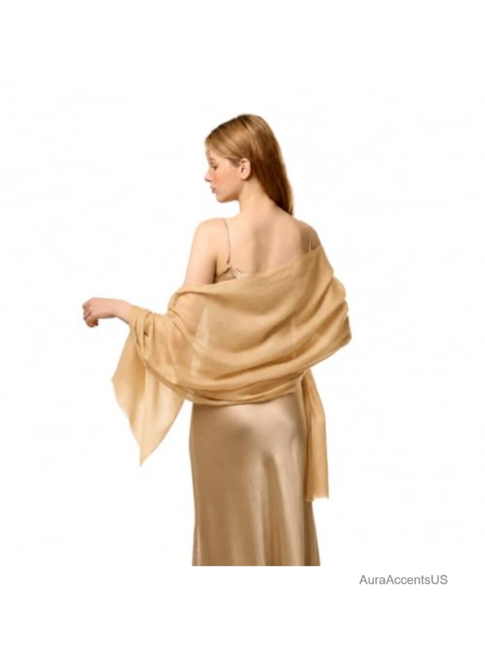 100% Cashmere Shawl Wrap Women 75x30 Thin Sheer Scarf